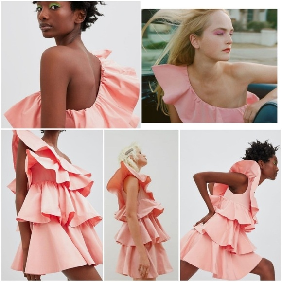 Zara Limited edition ruffled assymetrical dress - Picture 7 of 8